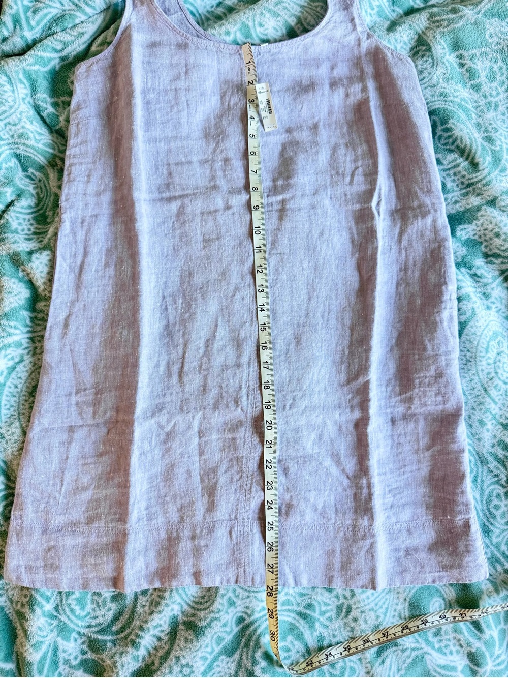 Women’s 100% Linen Madewell Lilac Casual Dress - Size Large - Picture 7 of 7
